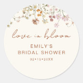 Sticker Rond Fleur Sauvage Remerciements Fête de Mariage en l'H (Devant)