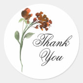 Sticker Rond Fleur sauvage | Terracotta Orange Merci de Bohême (Devant)