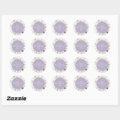 Sticker Rond Fleur sauvage Wild ONE Papillon Aimer votre messag (Feuille)