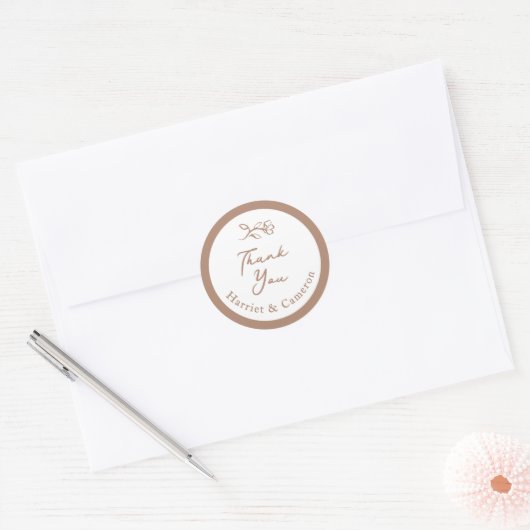 Sticker Rond Fleur simple (Enveloppe)