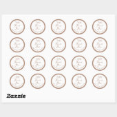 Sticker Rond Fleur simple (Feuille)