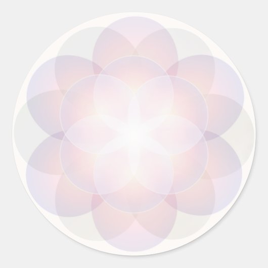 Sticker Rond Fleur spirituelle de la vie Mandala (Devant)