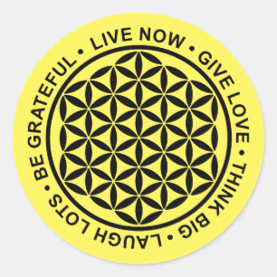 Sticker Rond Fleur Symbole De Vie - Règles De Vie 1