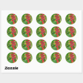 Sticker Rond Fleur tropicale (Feuille)
