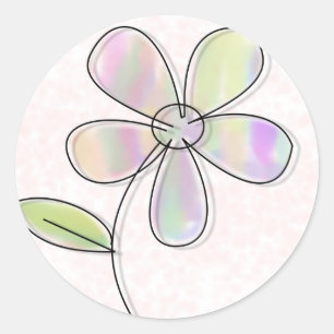 Sticker Rond Fleur unique