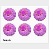 Sticker Rond Fleur violet et rose (Feuille)
