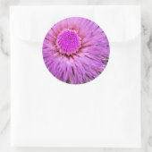 Sticker Rond Fleur violet et rose (Sac)