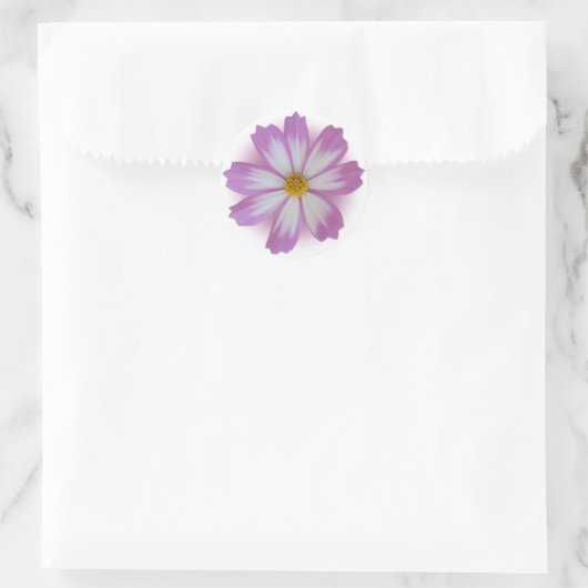 Sticker Rond Fleur violette claire (Sac)