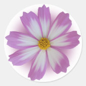 Sticker Rond Fleur violette claire (Devant)