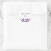 Sticker Rond Fleur Violette Mémorial Funéraire (Sac)