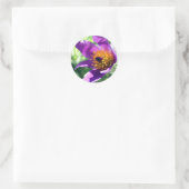 Sticker Rond Fleur violette Pasque (Sac)