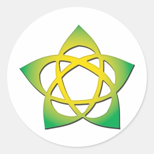 Sticker Rond Fleur Wicca (Devant)