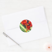 Sticker Rond Fleurie Orange Lily Flower (Enveloppe)