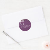 Sticker Rond fleurir ; adresse violette (Enveloppe)