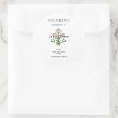 Sticker Rond Fleurissant pour le mariage de [Couple's Names] (Sac)