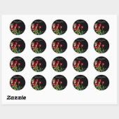 Sticker Rond Fleuriste Élégant (Feuille)