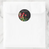 Sticker Rond Fleuriste Élégant (Sac)
