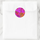 STICKER ROND FLEURS (Sac)