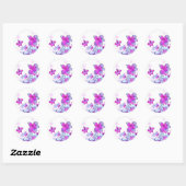 Sticker Rond Fleurs (Feuille)