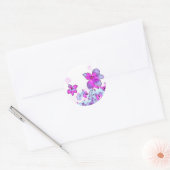 Sticker Rond Fleurs (Enveloppe)