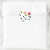 Sticker Rond Fleurs (Sac)