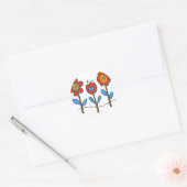 Sticker Rond fleurs (Enveloppe)