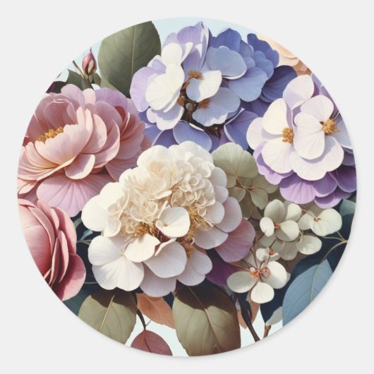 Sticker Rond Fleurs (Devant)