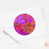 STICKER ROND FLEURS (Enveloppe)