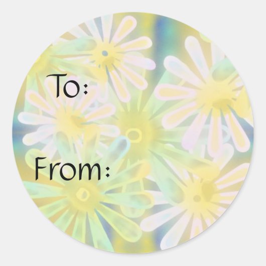 Sticker Rond fleurs (Devant)