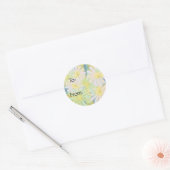 Sticker Rond fleurs (Enveloppe)