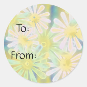Sticker Rond fleurs