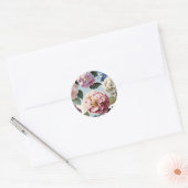 Sticker Rond Fleurs (Enveloppe)
