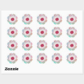 Sticker Rond Fleurs (Feuille)