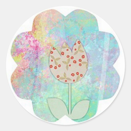 Sticker Rond Fleurs (Devant)