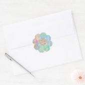 Sticker Rond Fleurs (Enveloppe)