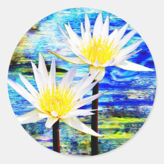 Sticker Rond Fleurs