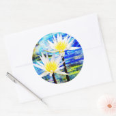 Sticker Rond Fleurs (Enveloppe)