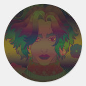 Sticker Rond Fleurs (Devant)