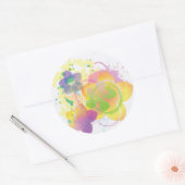 Sticker Rond Fleurs à cravate 2 (Enveloppe)