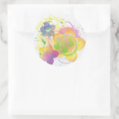 Sticker Rond Fleurs à cravate 2 (Sac)