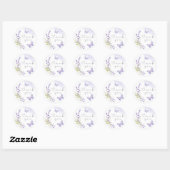 Sticker Rond Fleurs à l'aquarelle Merci (Feuille)