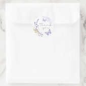 Sticker Rond Fleurs à l'aquarelle Merci (Sac)