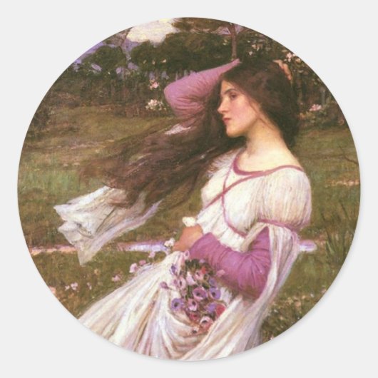 Sticker Rond Fleurs à vent (Devant)