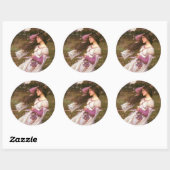 Sticker Rond Fleurs à vent (Feuille)