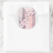 Sticker Rond Fleurs Abstraites de cerises (Sac)