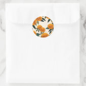 Sticker Rond Fleurs Abstraites de Marigold (Sac)