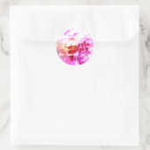 Sticker Rond Fleurs automnales Roses Grunge (Sac)
