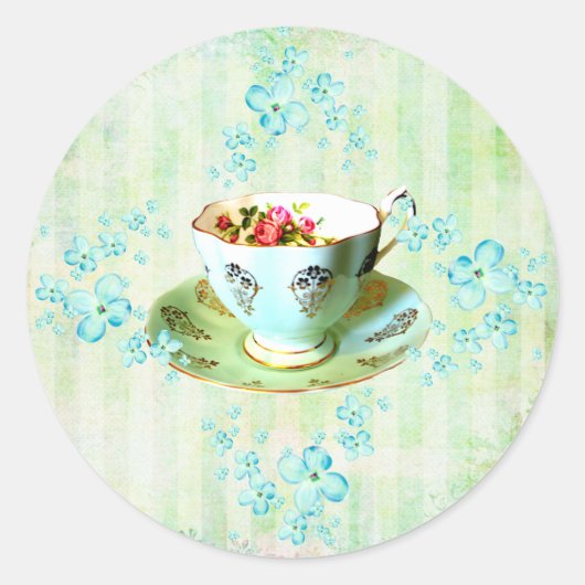 Sticker Rond Fleurs/Baguettes (Devant)