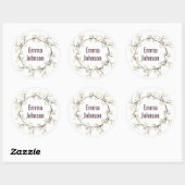 Sticker Rond Fleurs blanches (Feuille)