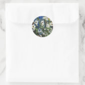 Sticker Rond Fleurs blanches (Sac)